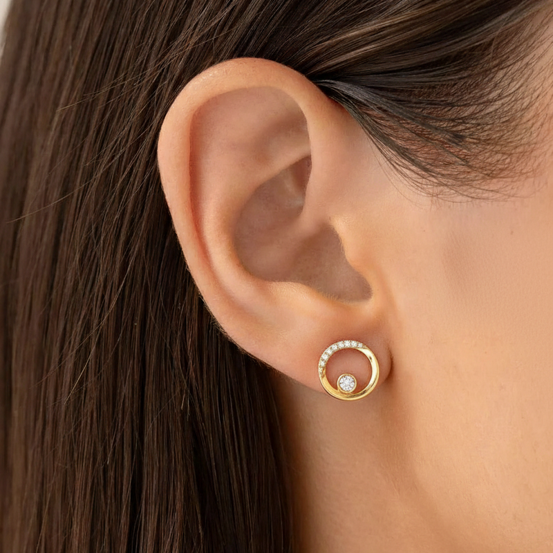 The Elara Loop Earrings - Gold