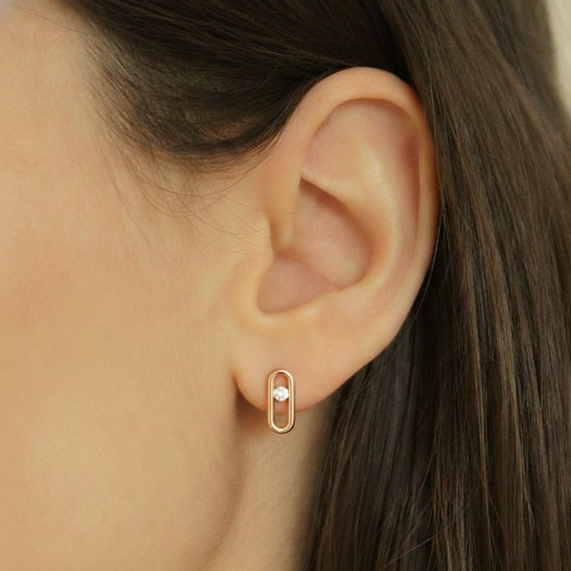 The Toggle Studs Rose Gold