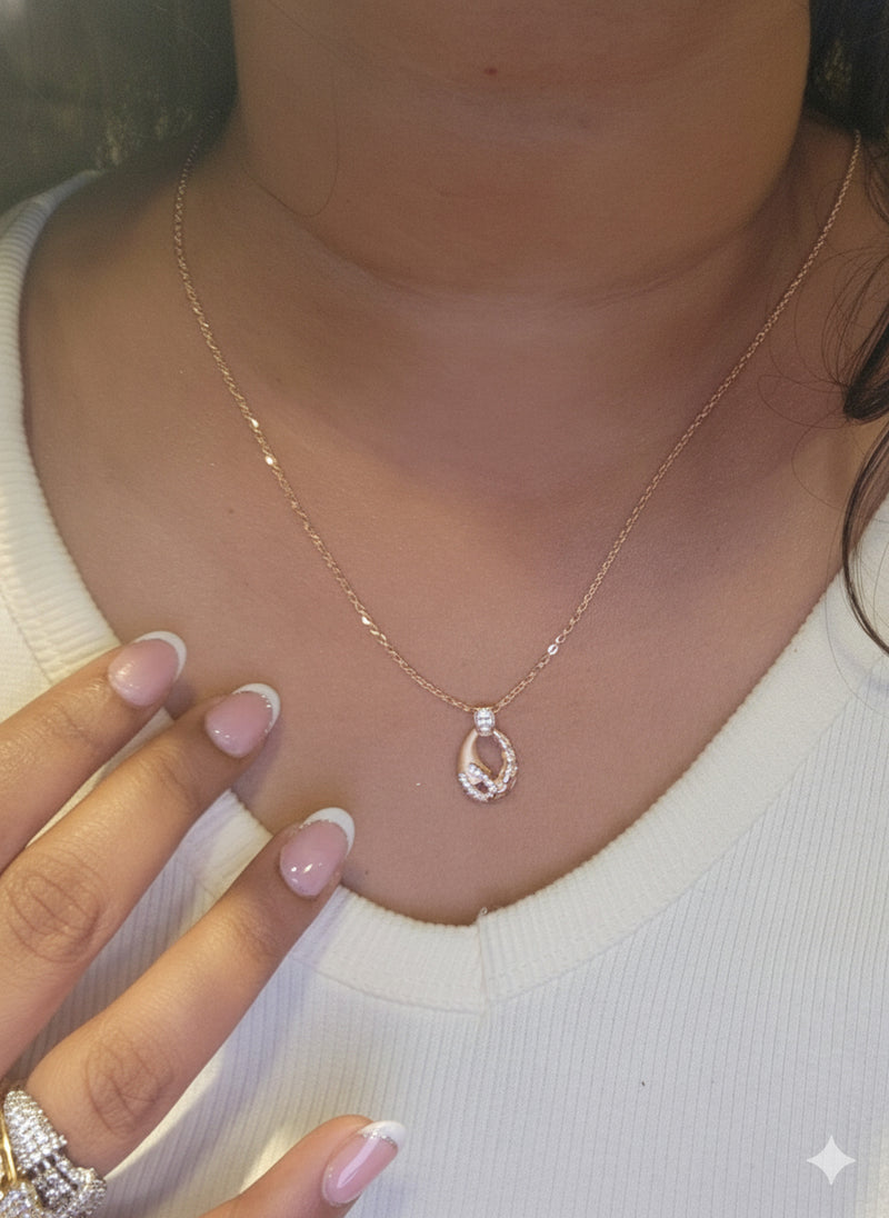 Starlight Crescent Chain - Rose Gold