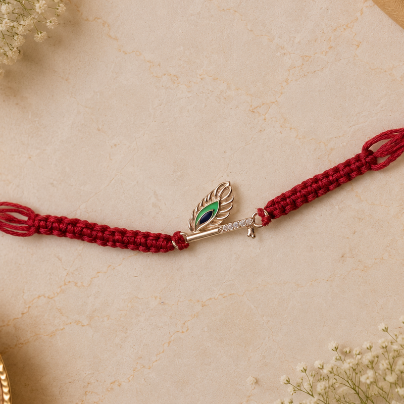 Mor Pankh Rakhi (Peacock Feather Rakhi)